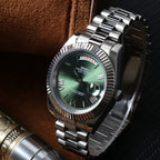 SeikoDate olive green roman